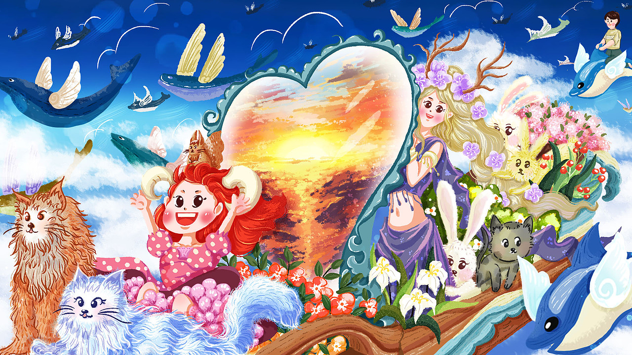 心世界&爱的旅程（图ZMzM3NjM0NjUy） - 商业插画 - 站酷设计师画师小旭原创素材 - 站酷ZCOOL