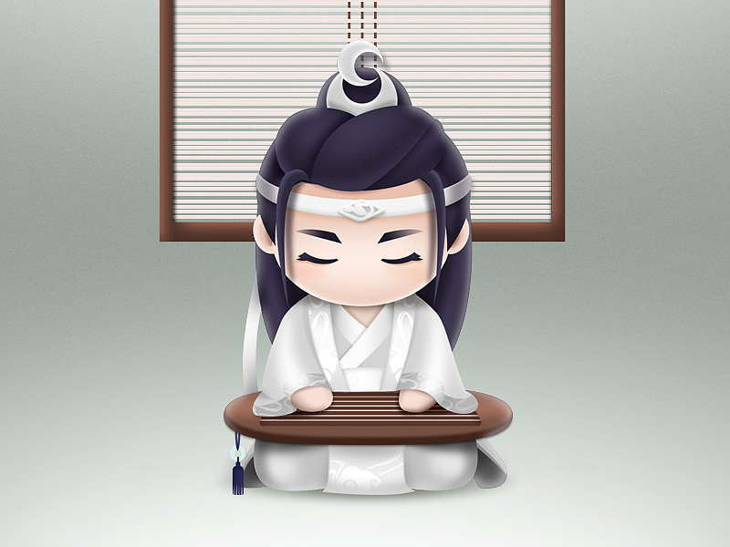 魔道祖师-蓝忘机-q版卡通（图ZMjAyMDc1MjI4） - 创作习作 - 站酷设计师暴走的帽儿原创素材 - 站酷ZCOOL