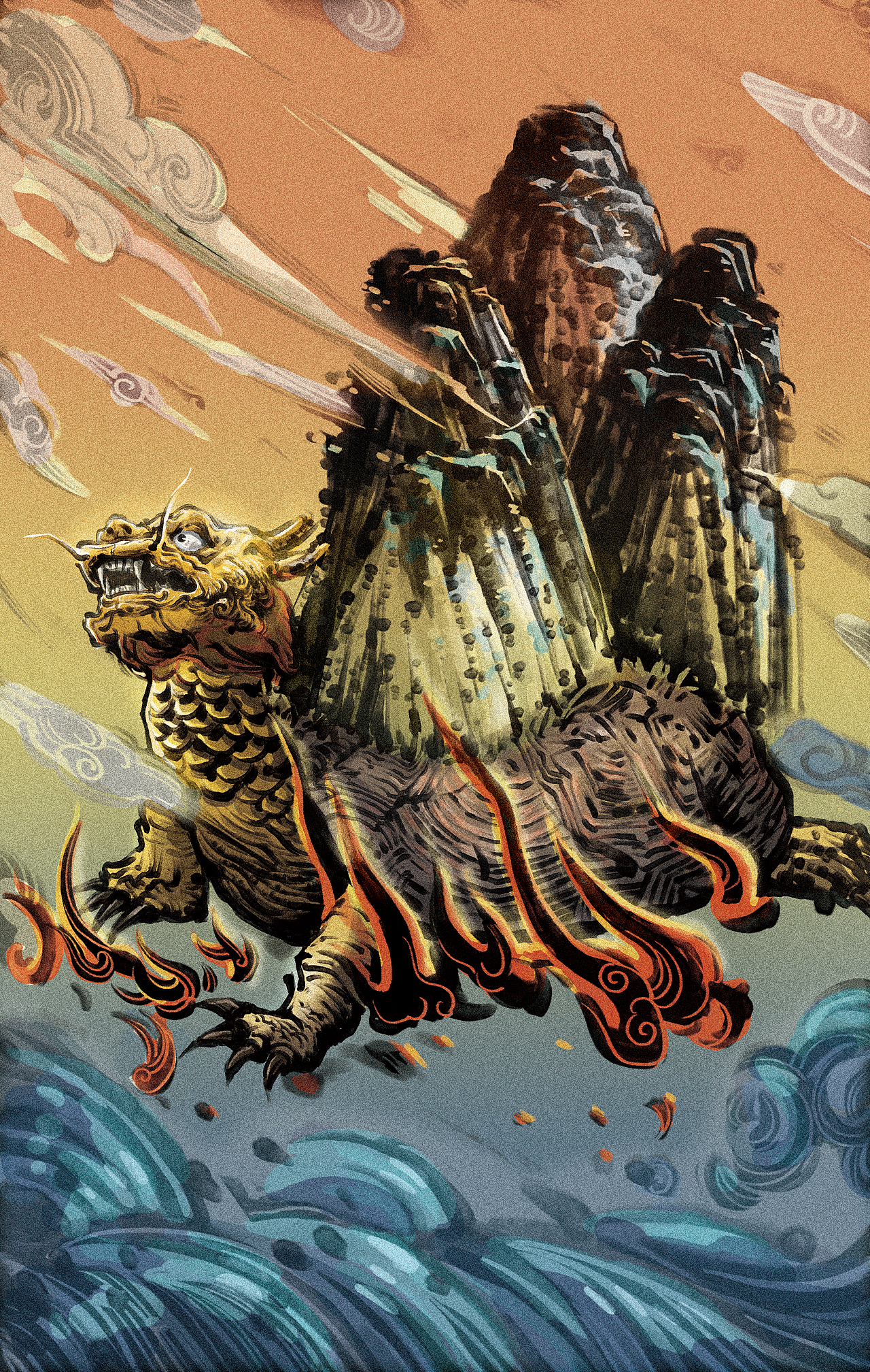 中国神话系列作品|插画|商业插画|一风老师_原创作品-站酷(zcool)