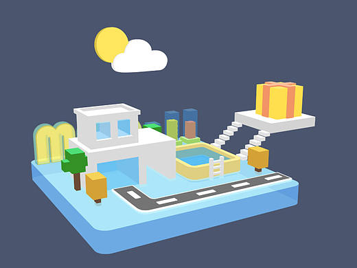 AE制作  3D建筑动效