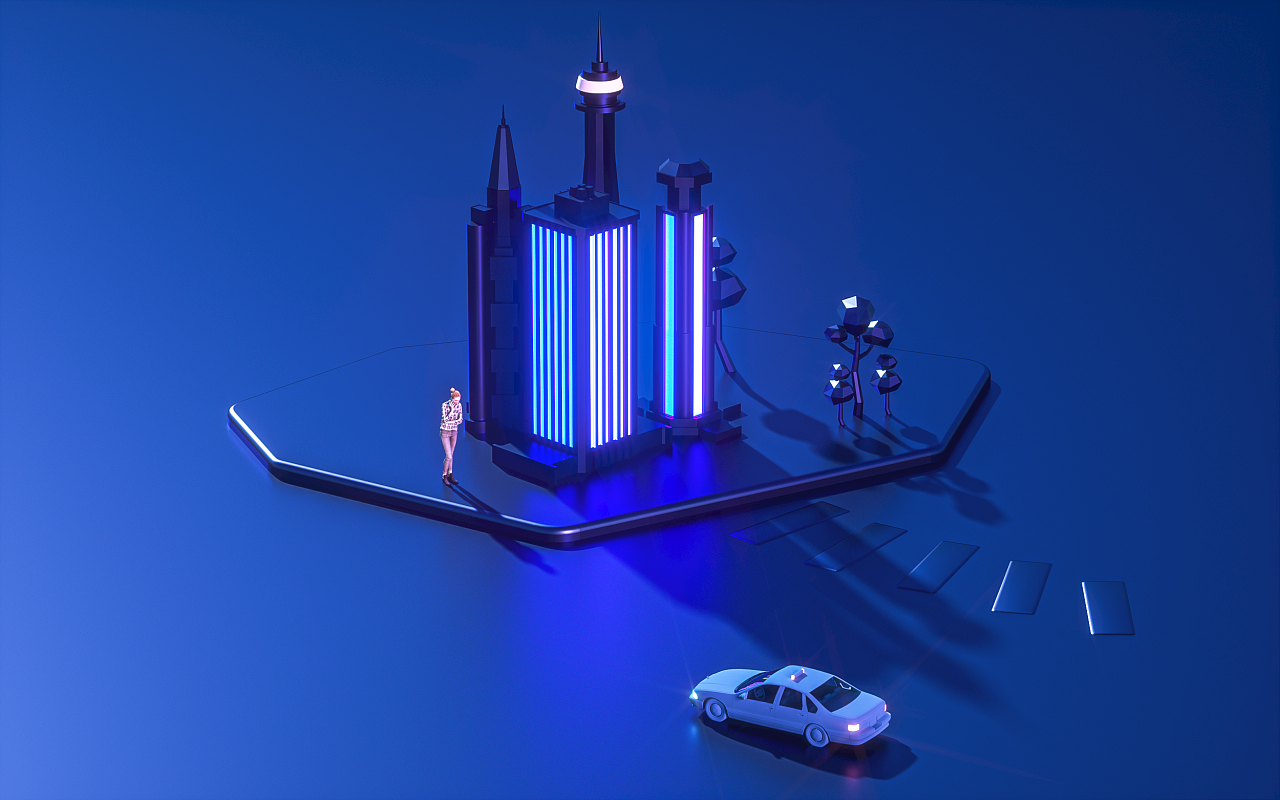 3d场景建模渲染