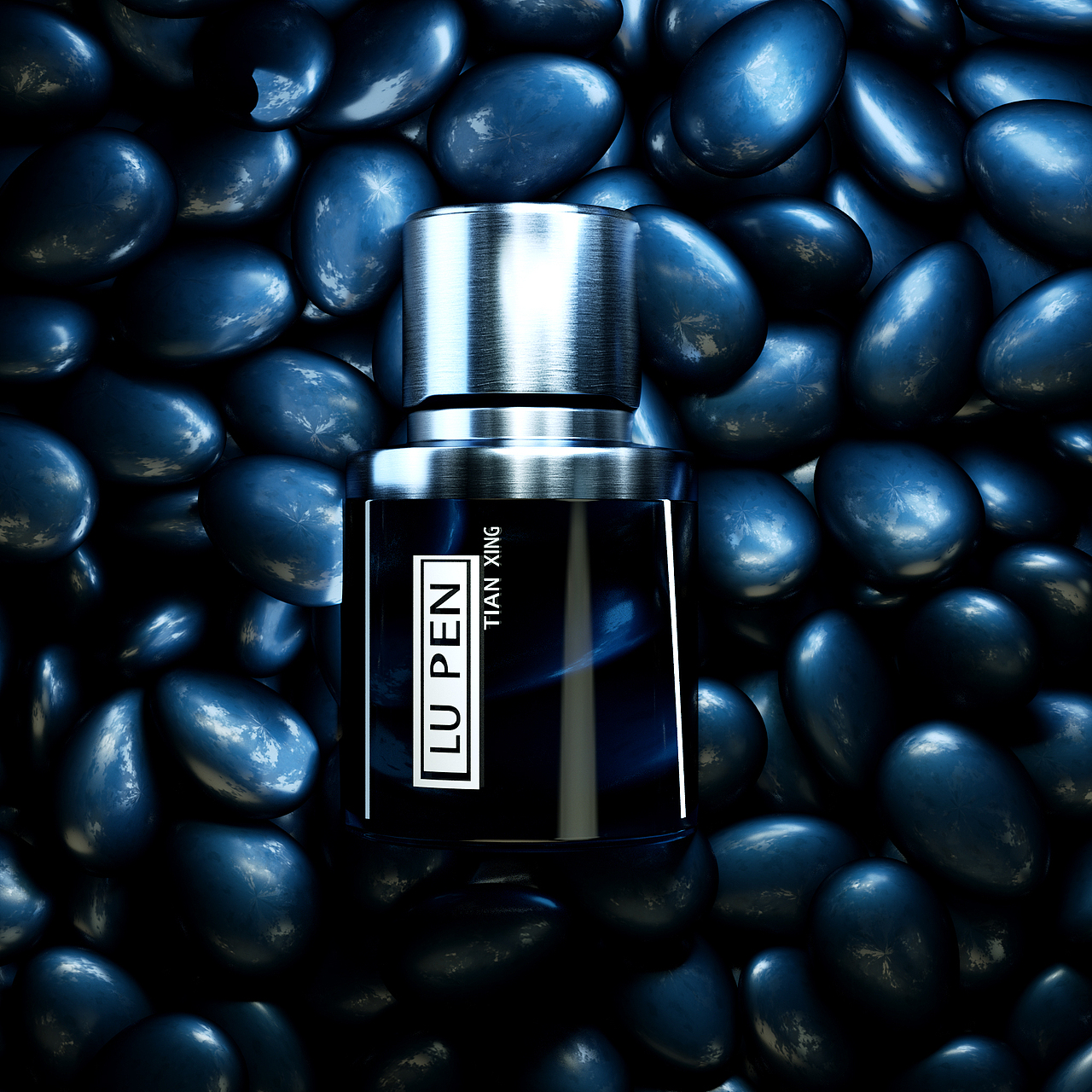 c4d小瓶化妆产品