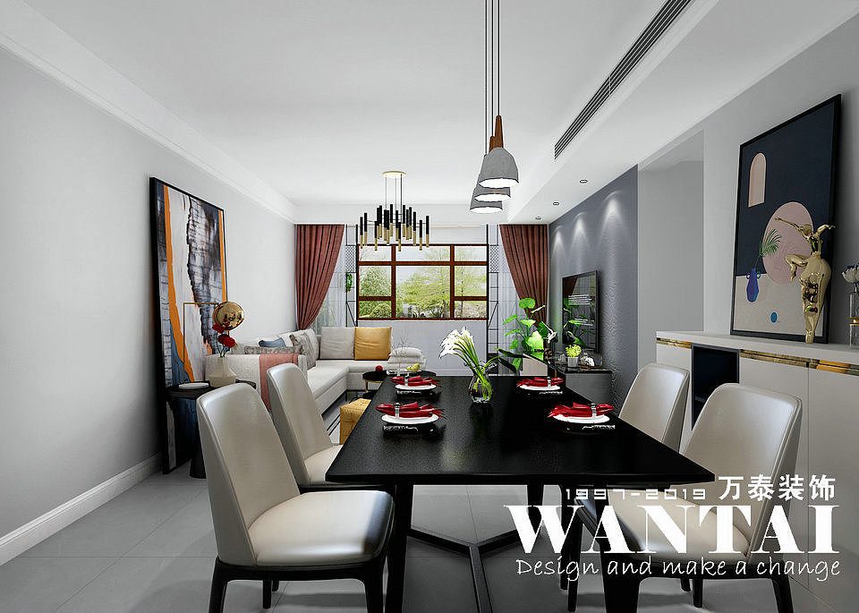 泰安装饰公司天竹佳苑116平现代简约装修效果图-张莎莎（图ZMTcyOTI2MzA0） - 家装设计 - 站酷设计师泰安小胖装修原创素材 - 站酷ZCOOL