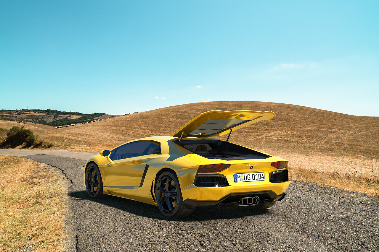 汽车渲染-兰博基尼/Lamborghini Aventador LP700-4（图ZMjk1MTgzMjg0） - 机械/交通 - 站酷设计师雨桦原创素材 - 站酷ZCOOL
