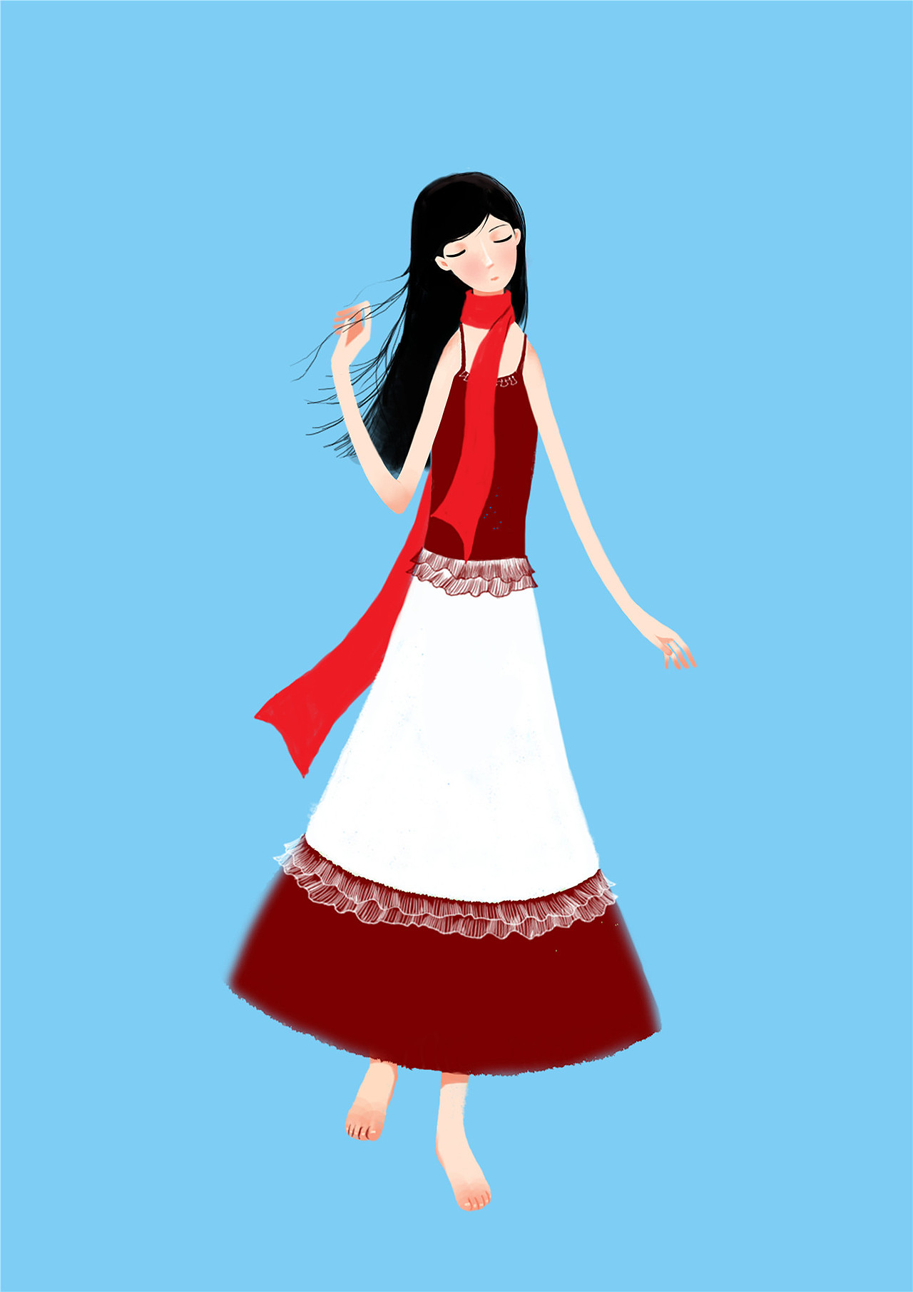 服饰人物插画（图ZMTA5MjUwNDEy） - 商业插画 - 站酷设计师画儿晴天原创素材 - 站酷ZCOOL
