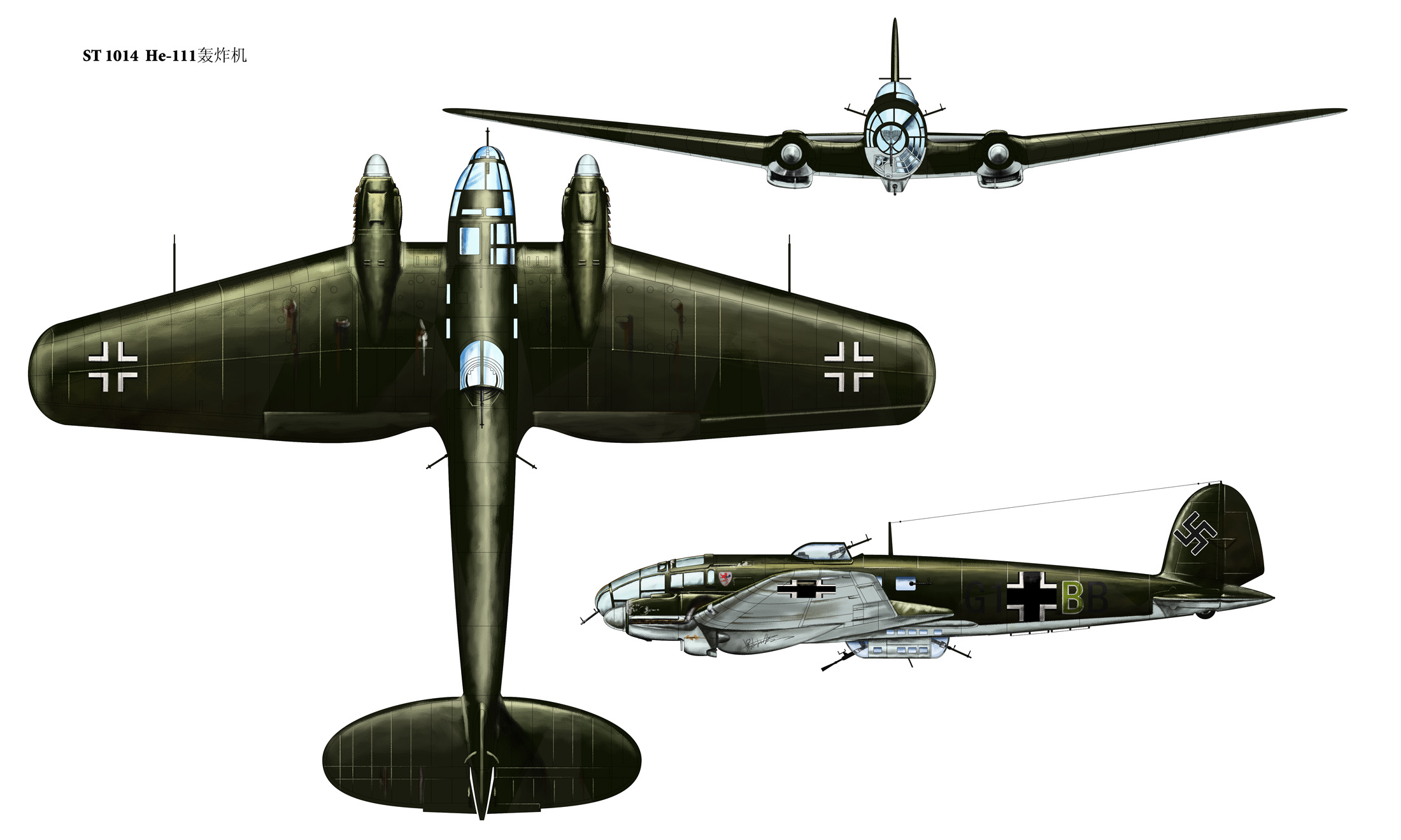 为展览做的一些航空类三视图