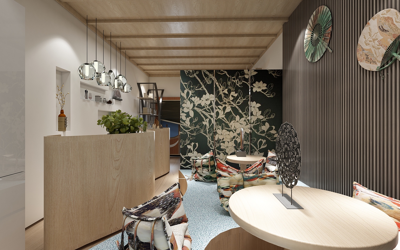 简约日系饮品店设计（图ZMTQ2NjUwMDQ4） - 家装设计 - 站酷设计师西宫宫宫原创素材 - 站酷ZCOOL