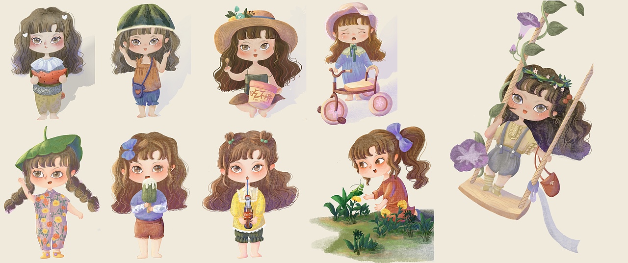 儿童插画 夏日限定·记忆里的