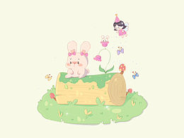 小場(chǎng)景插畫(huà)｜兔兔的小時(shí)光