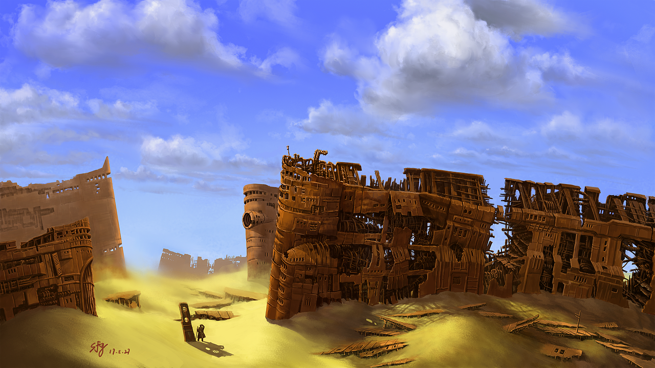 云上之城——高塔.飞船（图ZODk3MDQ1NjQ=） - 概念设定 - 站酷设计师nangesfg原创素材 - 站酷ZCOOL