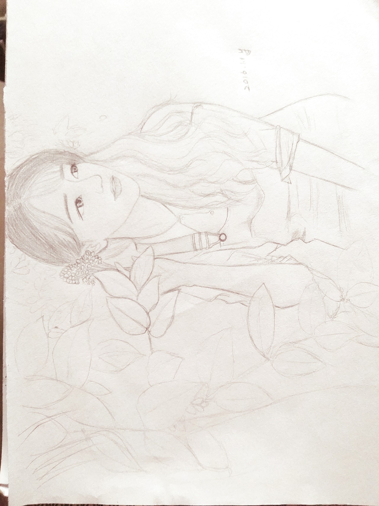 【临摹练习】花丛边