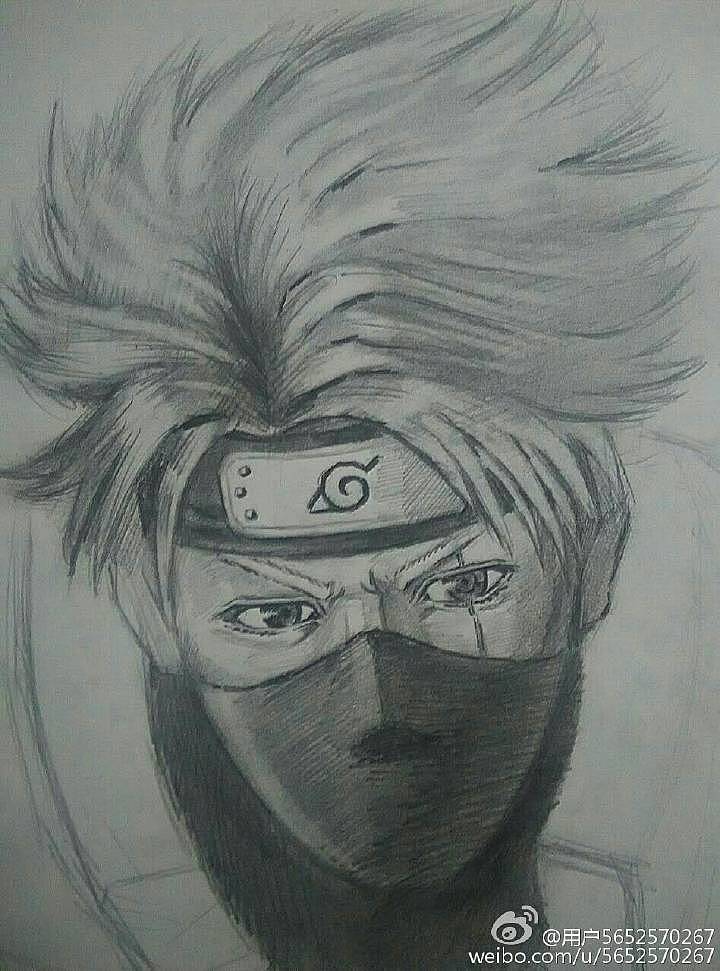 卡卡西and带土,都是参考动漫截图画的啦