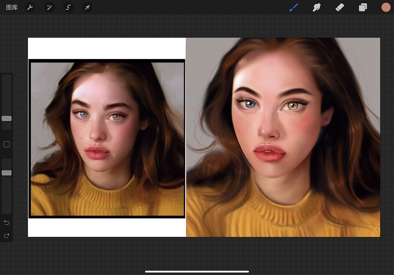 人像手绘厚涂（图ZMjE3NDI4NTI4） - 艺术插画 - 站酷设计师Tantyspace原创素材 - 站酷ZCOOL
