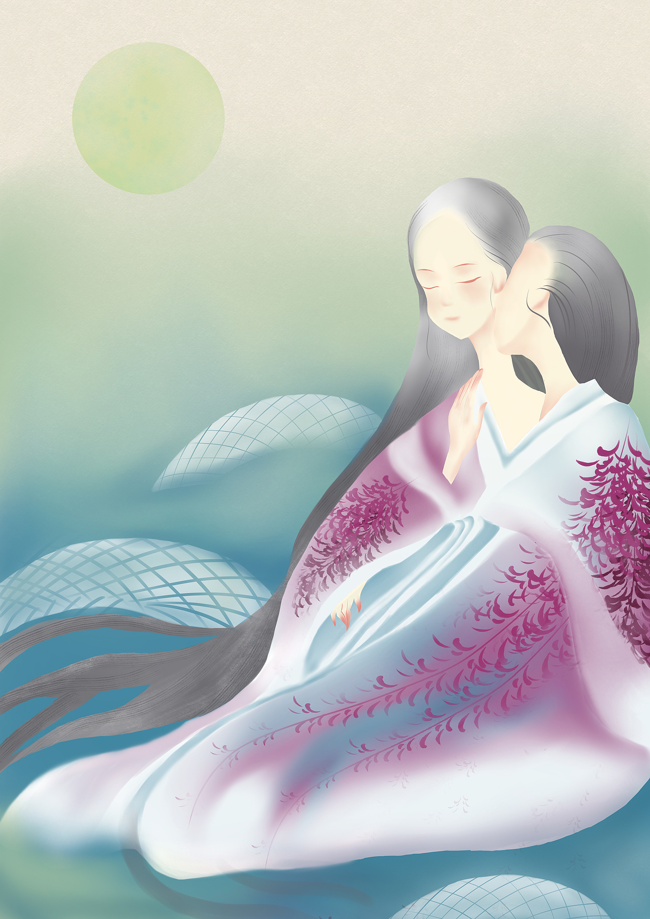 国风水墨水彩神怪录