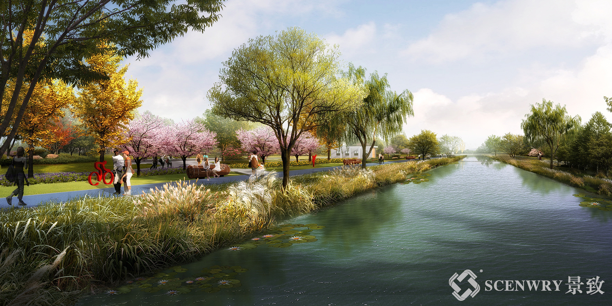 杨下河滨水生态景观建设规划 - 景观设计 - 汉通设计