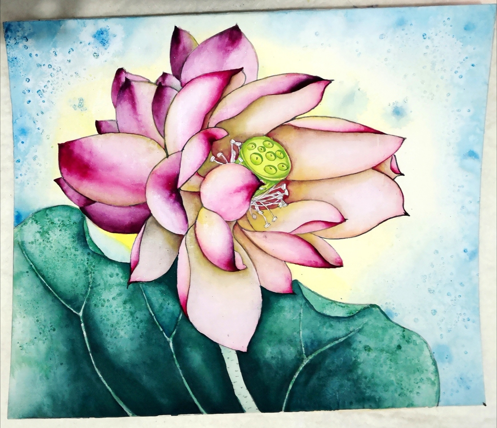 并蒂双生|纯艺术|国画|麻雀菌 - 原创作品 - 站酷 (zcool)