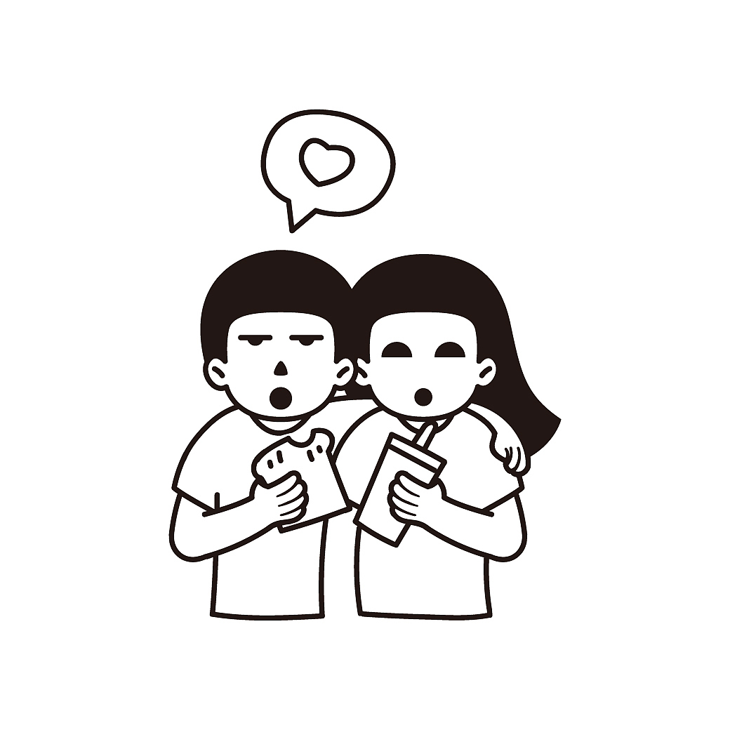 【春种秋藏】线条风情侣图绘制（图ZMjQ5OTc0MDY4） - 商业插画 - 站酷设计师朋友该画画了原创素材 - 站酷ZCOOL