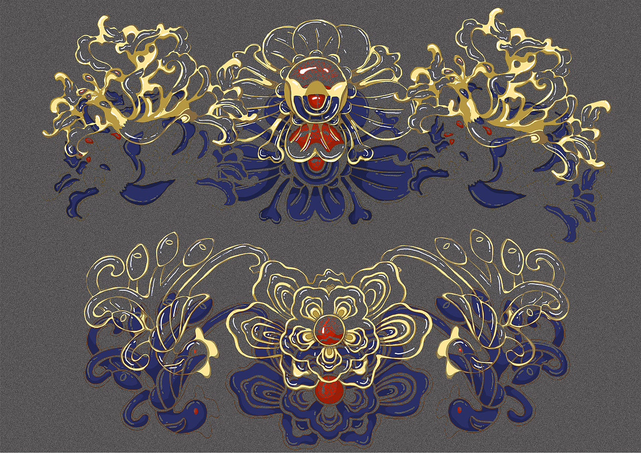掐丝珐琅饰品插画(图ZMTUwNzkwOTAw) - 艺术插画 - 站酷设计师林锦傑原创素材 - 站酷ZCOOL
