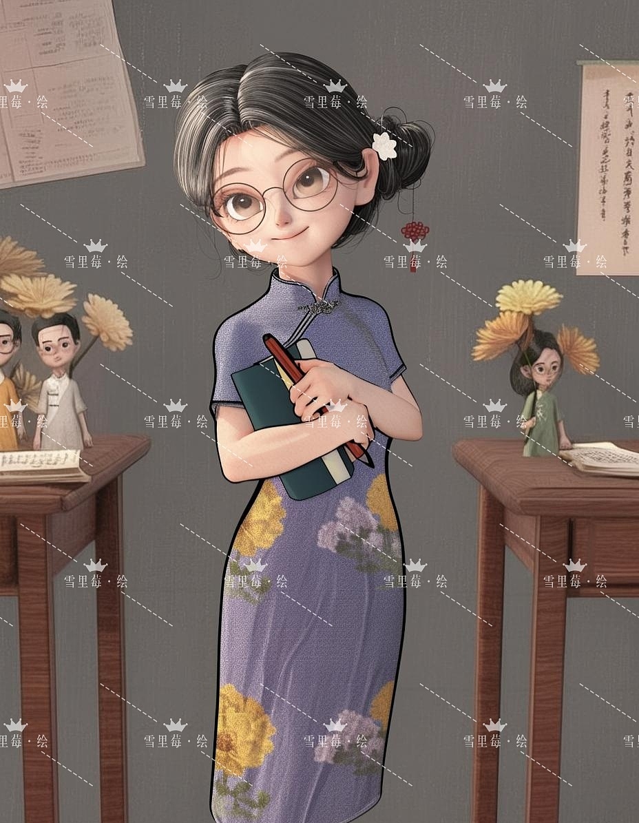 2024·9·10教师节插画特辑（aigc-古风）（图ZMzc2OTM2NjQ4） - AI作品 - 站酷设计师雪里莓工作室原创素材 - 站酷ZCOOL
