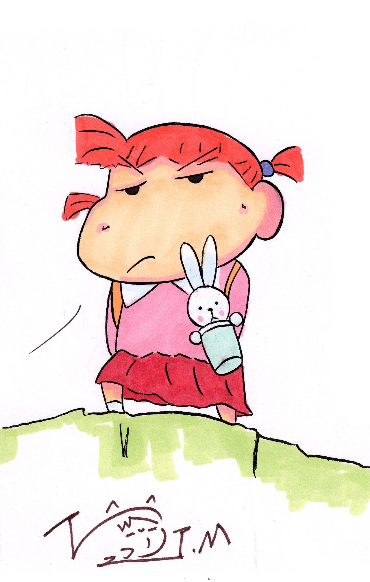 马克笔手绘 蜡笔小新 |动漫|动画片|套猫_临摹作品-站酷zcool