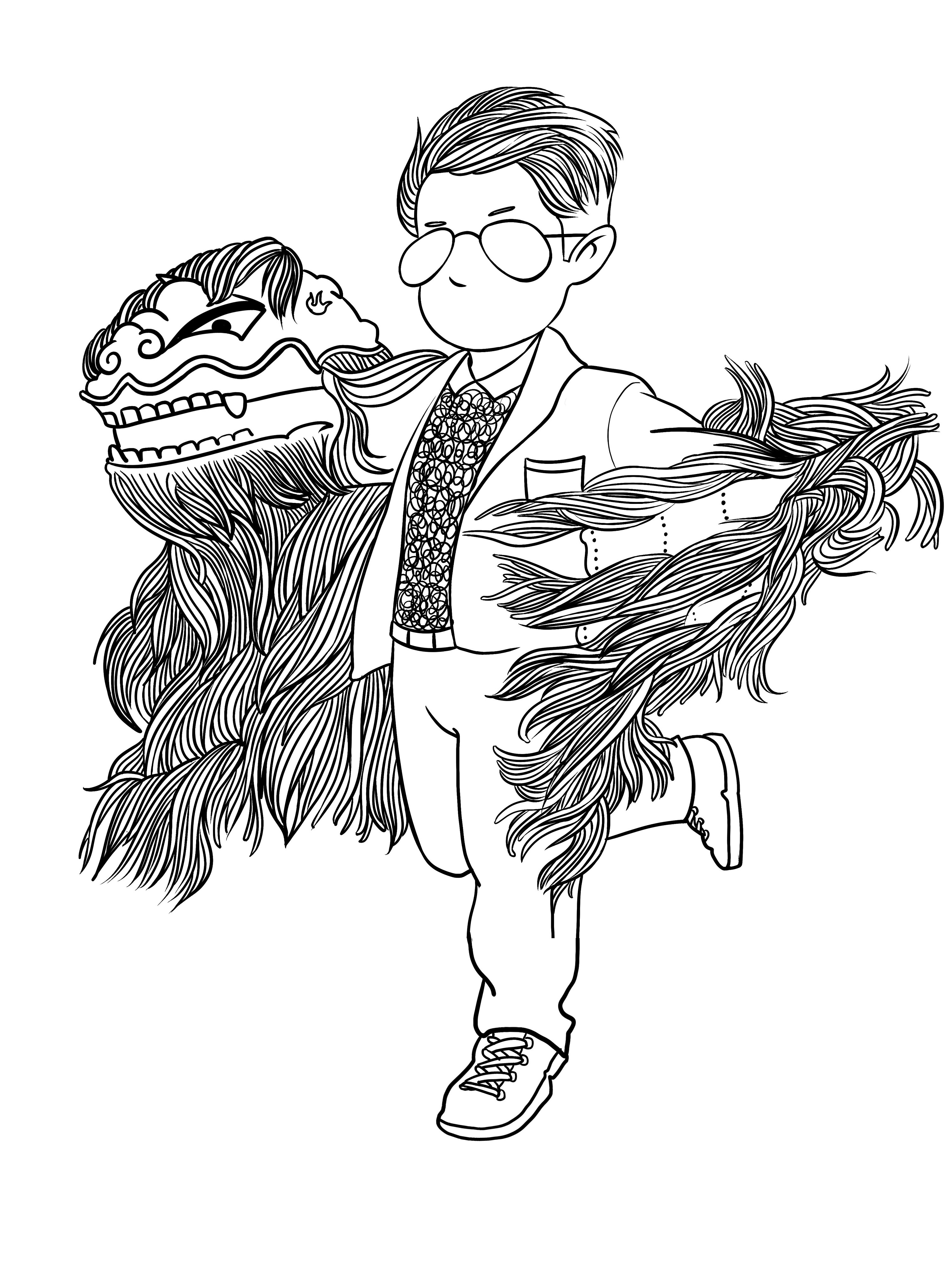 醒狮形象设计|插画|商业插画|木清 - 原创作品 - 站酷 (zcool)