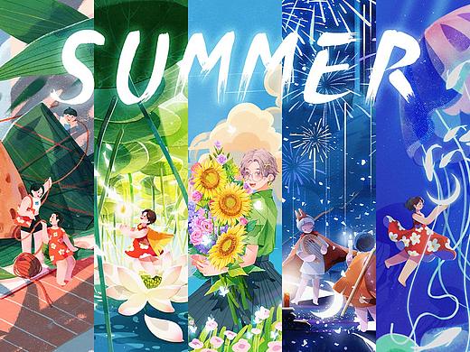 夏日插画 | 闪屏壁纸