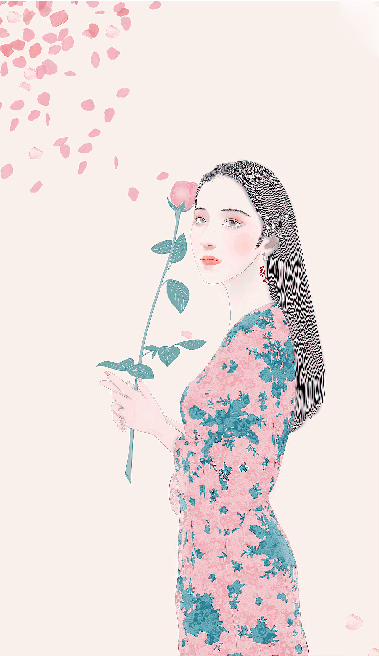 《温婉女子》系列（图ZMTk2MTkzMTMy） - 商业插画 - 站酷设计师暘坤原创素材 - 站酷ZCOOL