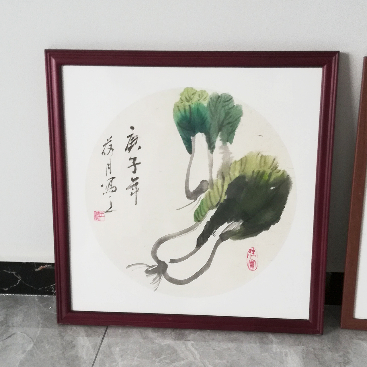 国画山水风水墙绘城市风光迎客松家装装饰画风景油画