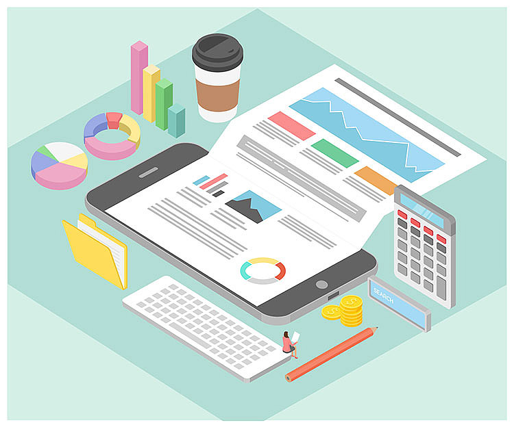 立体2.5D商务科技互联网办公金融手机网页UI插画设计（图ZMTkxOTIyOTg0） - 艺术插画 - 站酷设计师插画师小宋原创素材 - 站酷ZCOOL