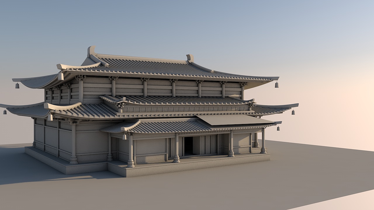 c4d做3d古建|三维|建筑/空间|如何生存 - 原创作品 - 站酷 (zcool)