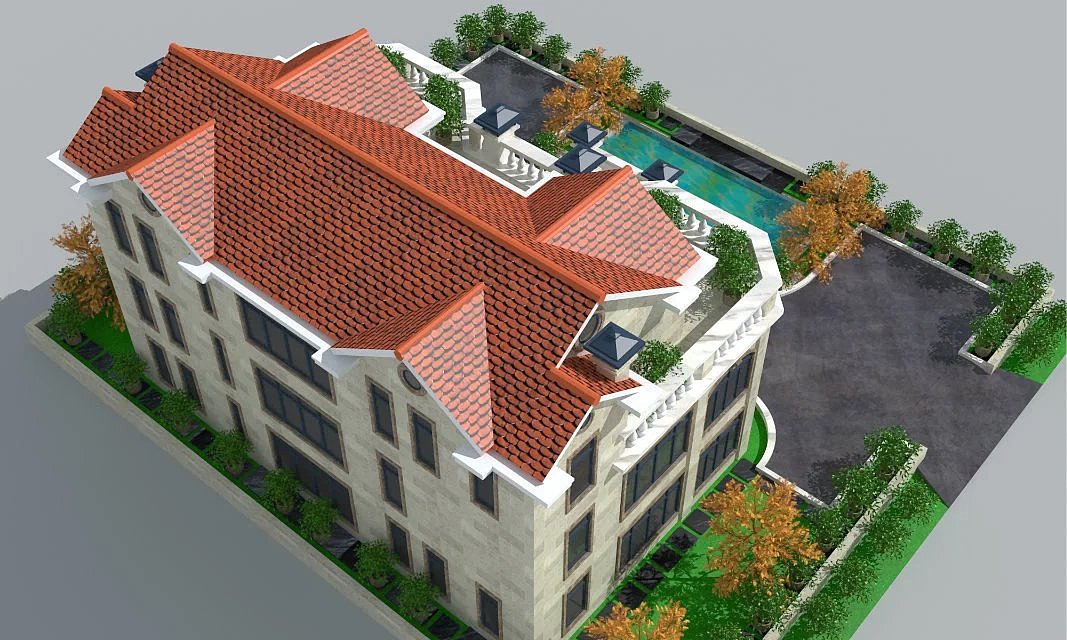 安徽自建房设计,狮子座建房设计,八角形别墅设计