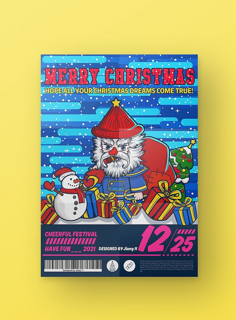 潮流插画 | 圣诞节插画设计（图ZMjY5NDE0MTA4） - 商业插画 - 站酷设计师江十一啊原创素材 - 站酷ZCOOL