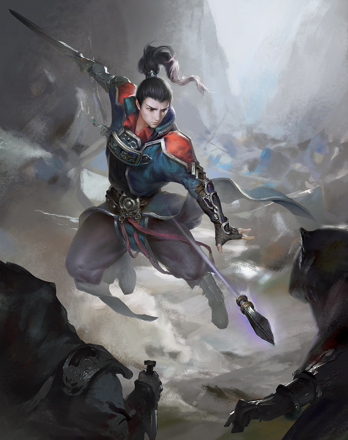 《隐龙传:影踪》封面插画设计|插画|游戏原画|小白鸽爱画画 - 原创