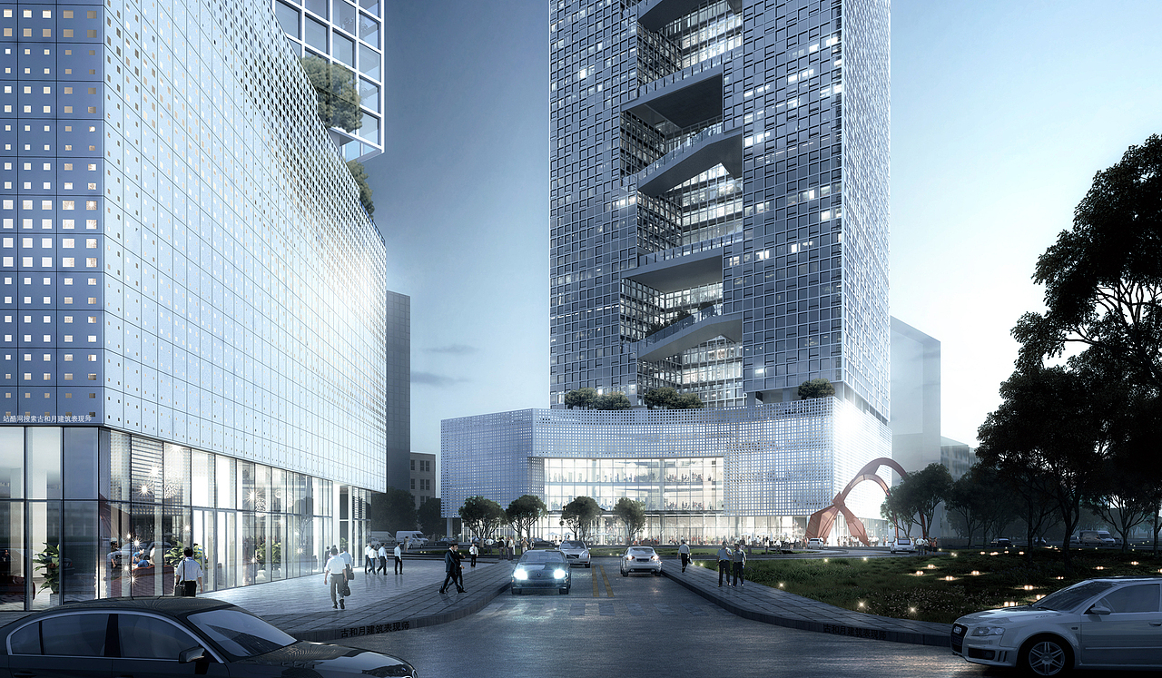 建筑可视化—百度国际大厦（图ZMTkyOTU4MTU2） - 建筑/空间 - 站酷设计师Ethhhhan原创素材 - 站酷ZCOOL