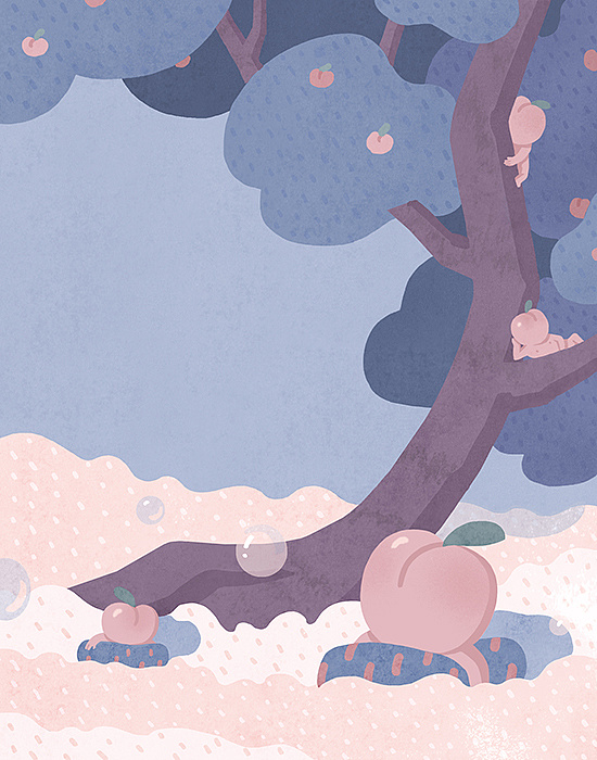 桃子树 卡通图片图片