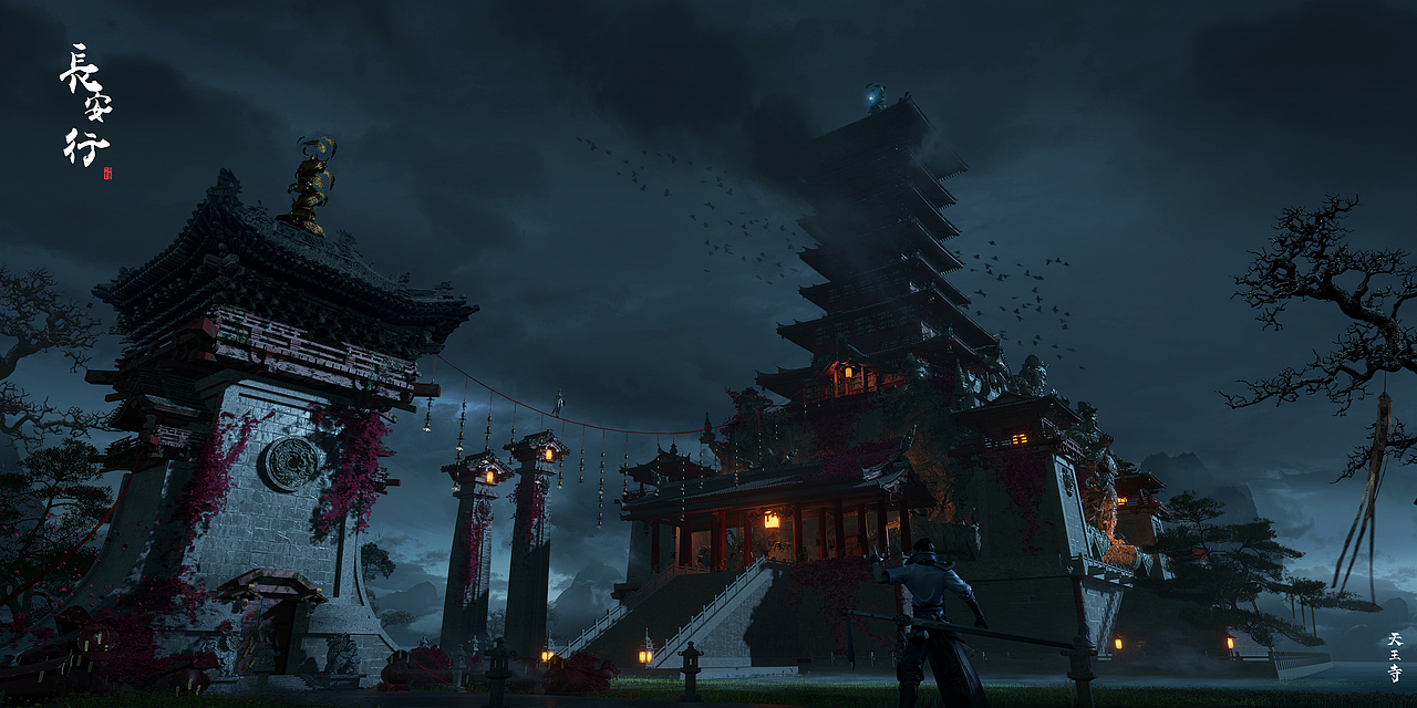 天王寺（图ZMjg2NDY1NzMy） - 场景 - 站酷设计师催化剂艺术工作室原创素材 - 站酷ZCOOL