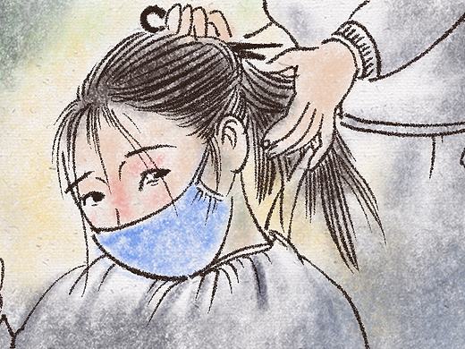 为抗疫画的一组插画