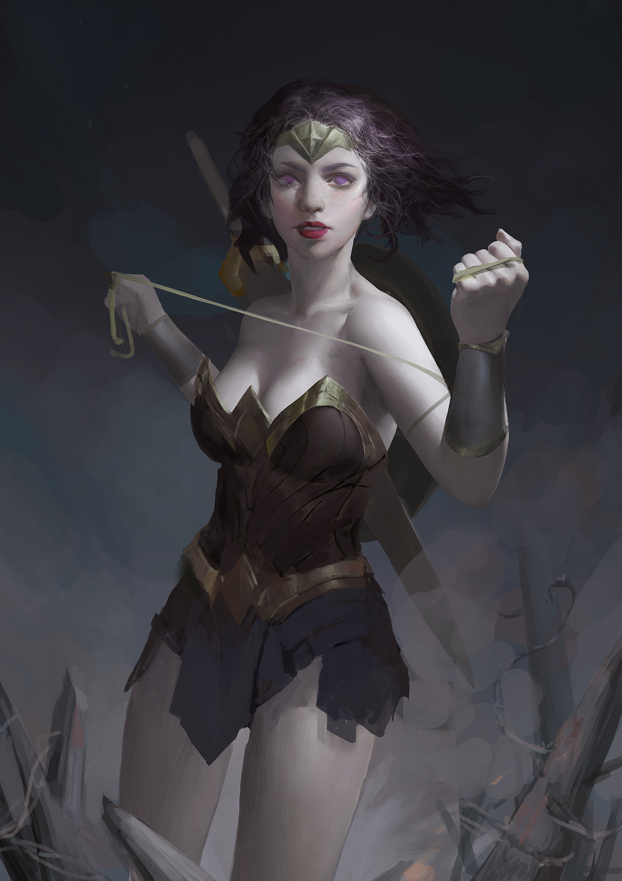 神奇女侠🦸‍♀️（图ZMjQxMjQ2NDgw） - 游戏原画 - 站酷设计师石老猫原创素材 - 站酷ZCOOL