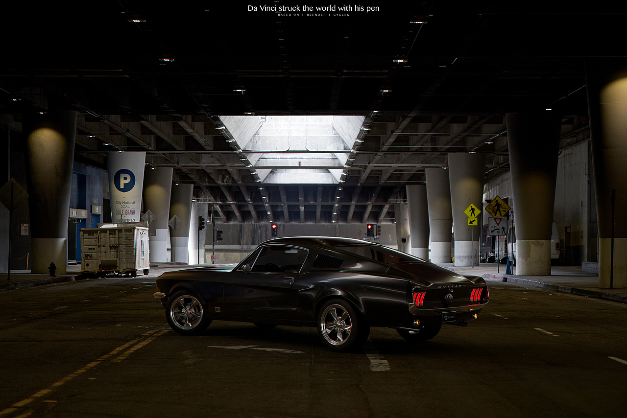 野马Mustang GT 1967【汽车渲染写实】