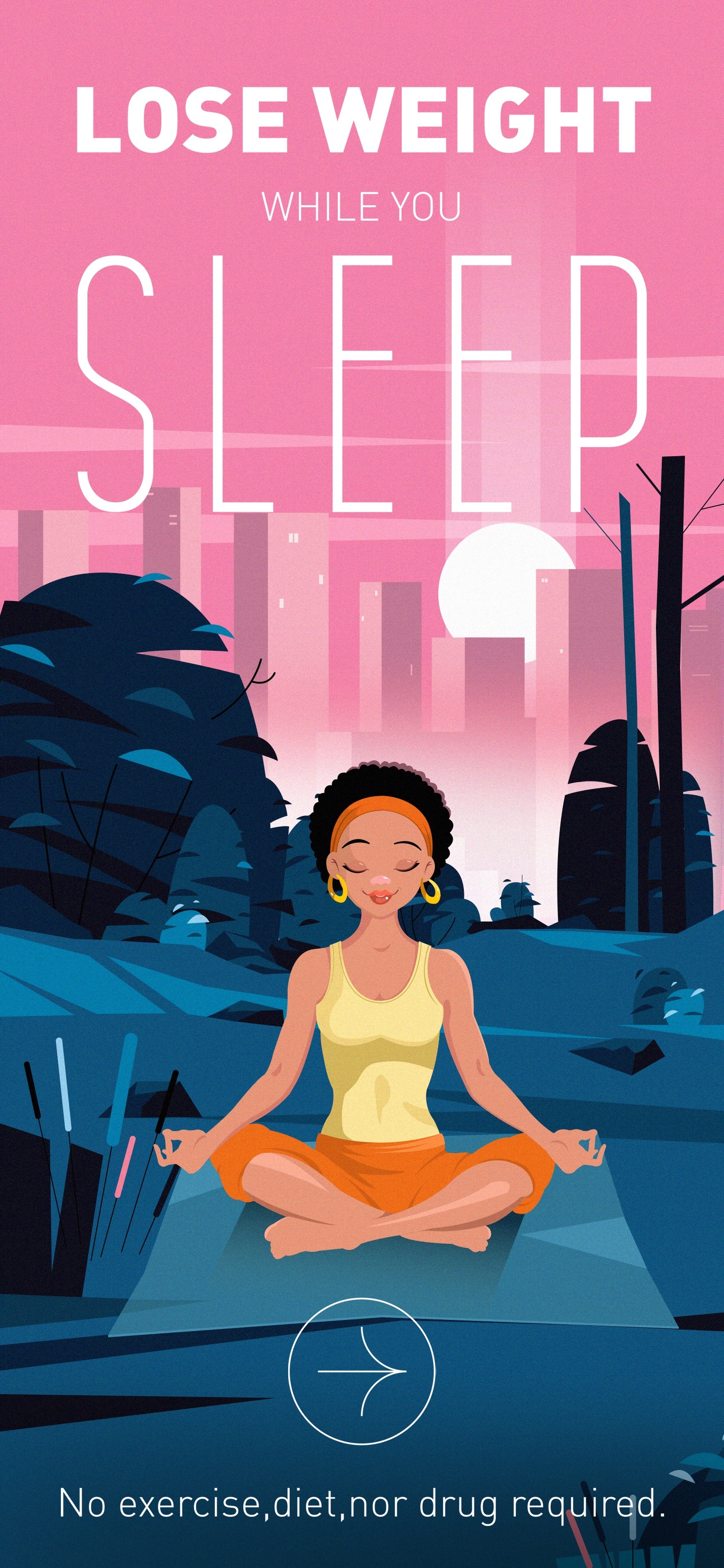 冥想,ipad矢量插画