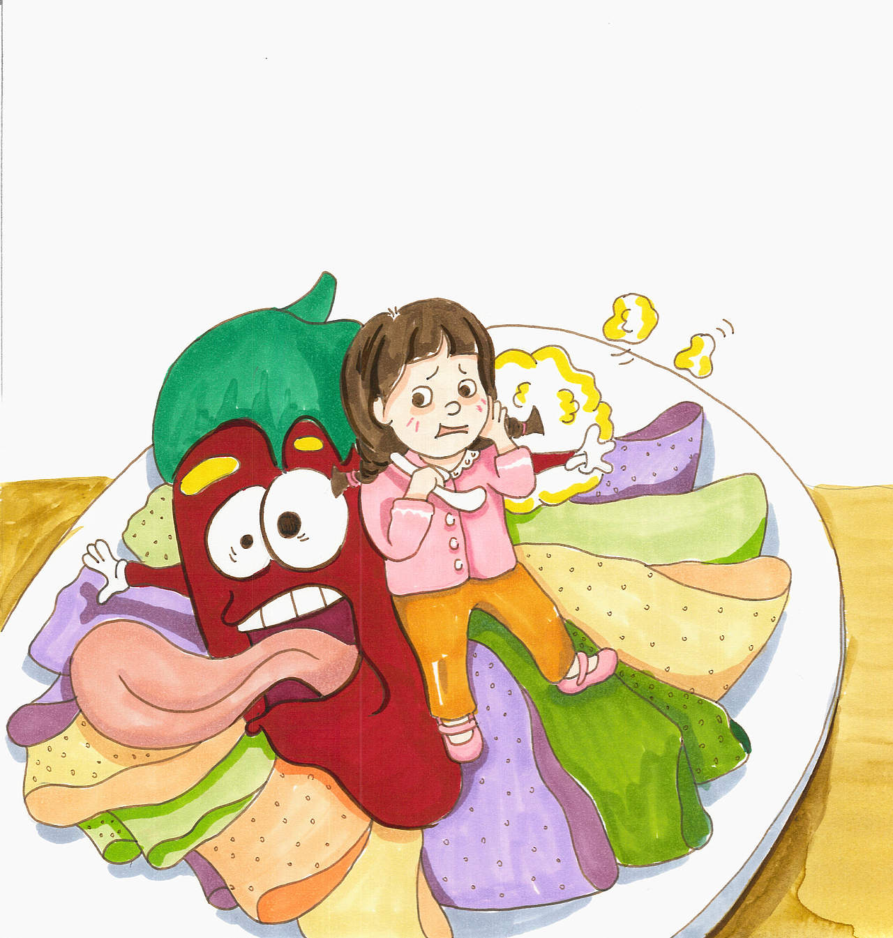 儿童绘本·美食插画篇——宅家IDEA