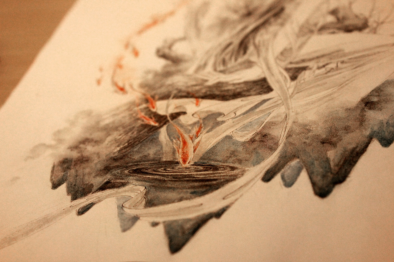 【手绘练习】彼川风嚣卷寒花···