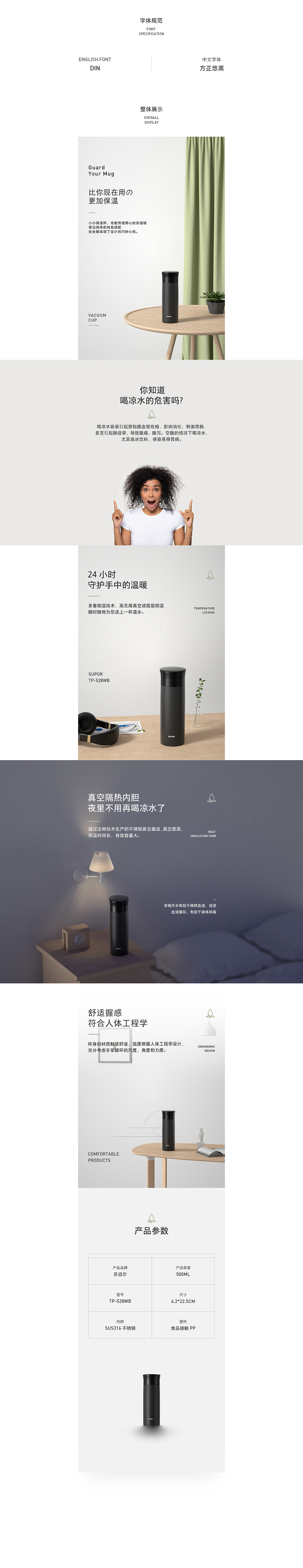 保温杯详情页+口罩详情页X2（图ZMjE1ODYxNjMy） - 电商 - 站酷设计师无晚安原创素材 - 站酷ZCOOL