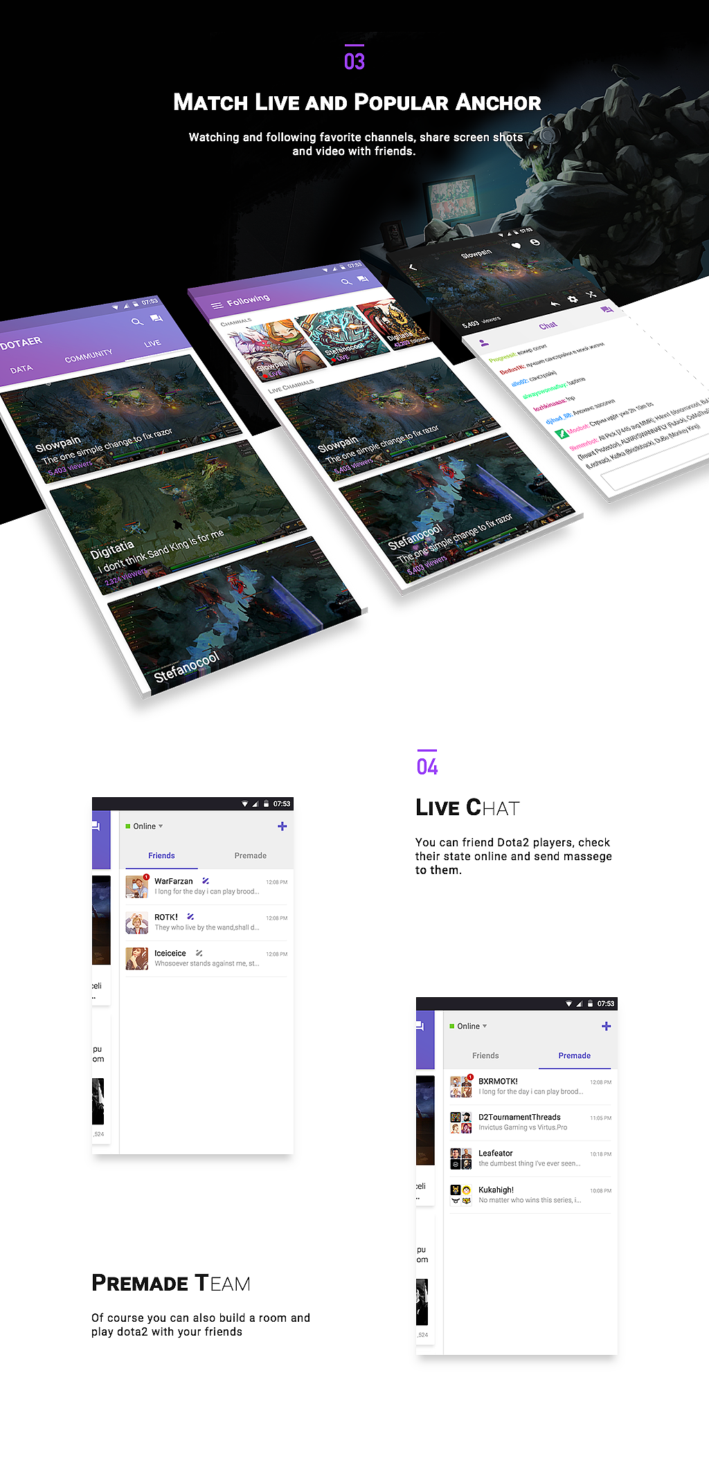 【DOTAER】Dota2游戏社区APP(图ZODc2NjQzMzY=) - APP界面 - 站酷设计师大包大魔王原创素材 - 站酷ZCOOL