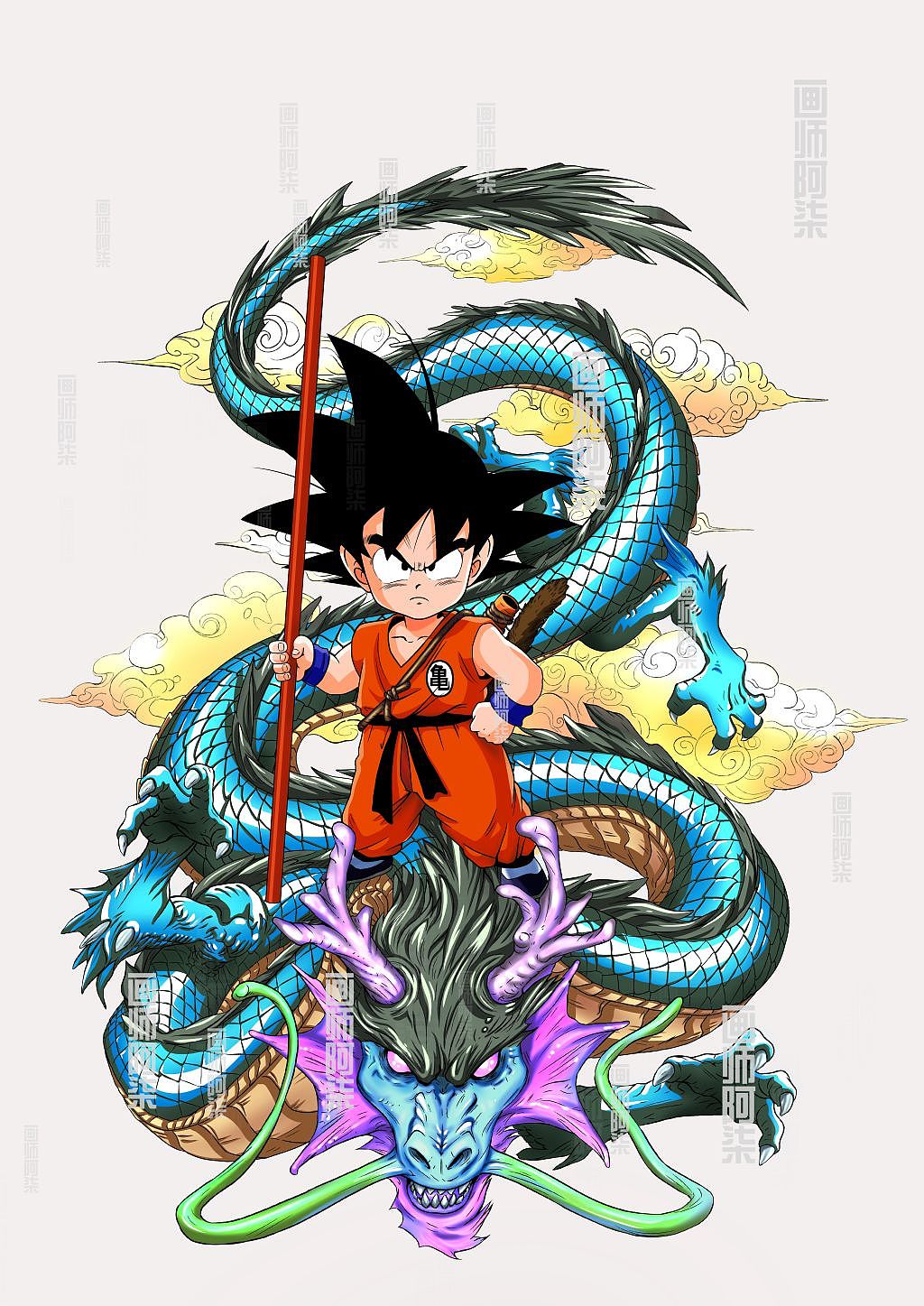 七龙珠小悟空神龙插画手办设计等接稿约稿（图ZMzY5OTMxMDQ0） - 商业插画 - 站酷设计师画师阿柒原创素材 - 站酷ZCOOL