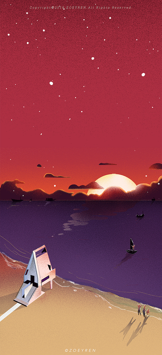 五米长卷，手绘阿那亚 | 秋天我们沉思，冬天我们恋爱（图ZMjA5NDU0Nzk2） - 商业插画 - 站酷设计师ZoeyRen原创素材 - 站酷ZCOOL