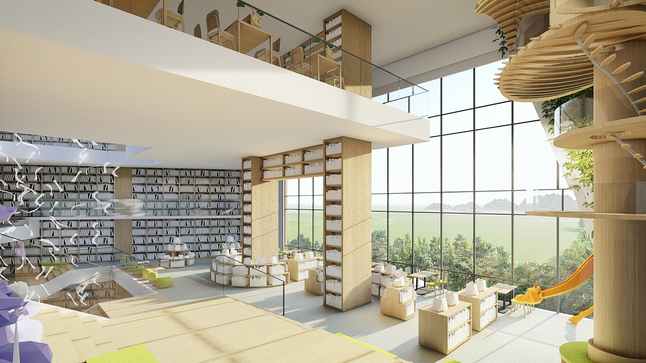 图书馆(lumion)|空间|家装设计|没事画画图 - 原创作品 - 站酷 (zcool