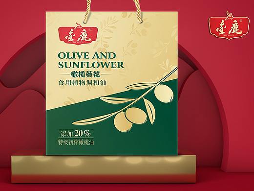 金鹿 橄榄葵花食用植物调和油 礼盒包装
