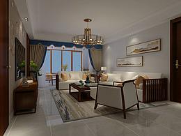 泰安装修公司——恒基都市森林154平新中式装修效果图