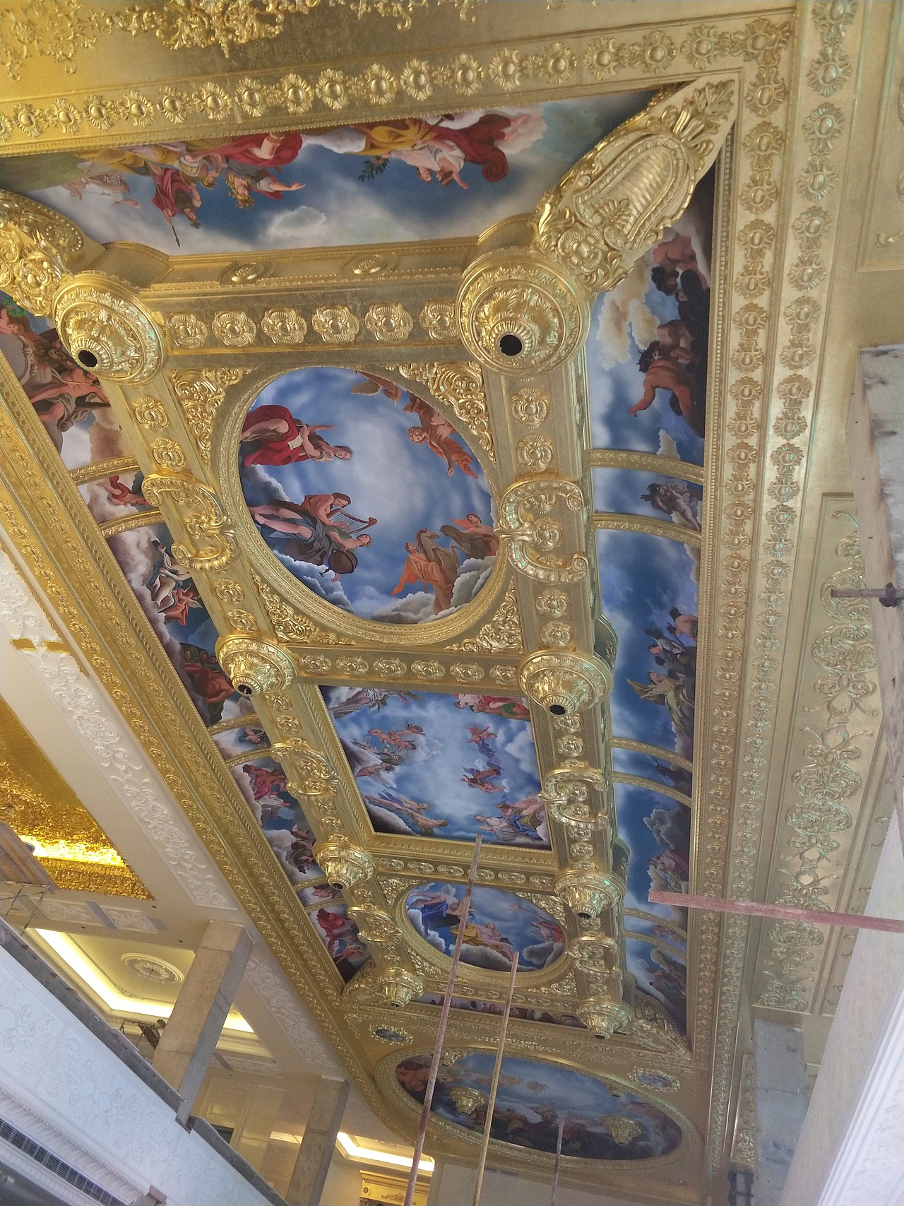 云南壁画天顶穹顶壁画墙绘手绘墙欧式油画